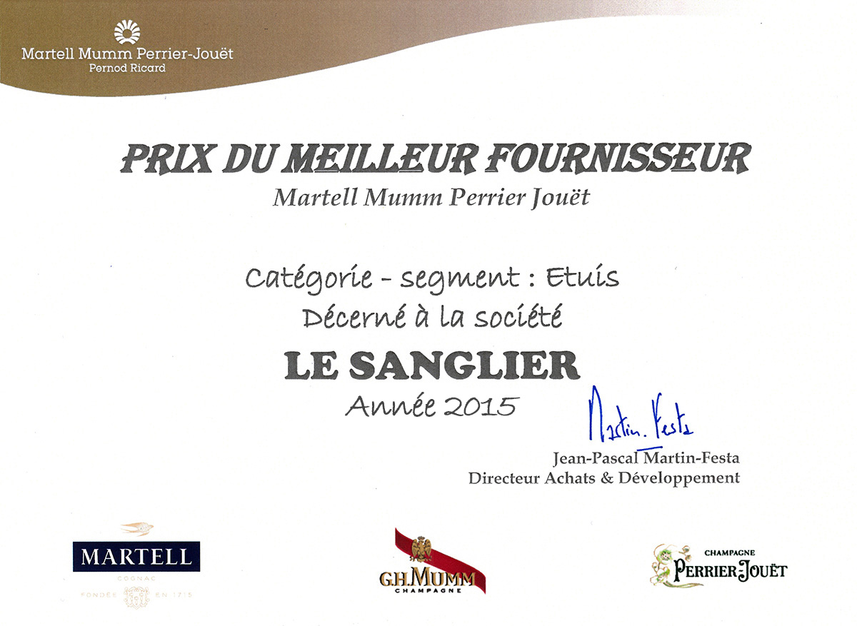 Meilleur fournisseur MMPJ 2015